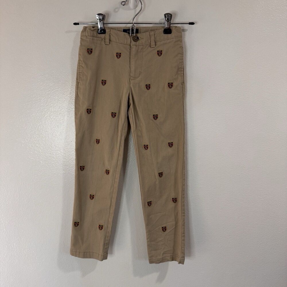 Polo Ralph Lauren Pants Boys 5 Khaki Chino Embroidered Crest Preppy School